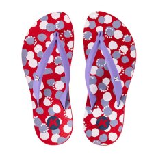 Chinelo Kenner Ibiza Polka Feminino - Vermelho 