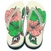 Chinelo Kenner Ibiza Hibisco Feminino - Bege e Preto