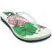 Chinelo Kenner Ibiza Hibisco Feminino - Bege e Preto