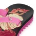 Chinelo Kenner Ibiza Hibisco Feminino - Preto e Rosa