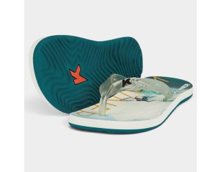 Chinelo Infantil Kenner Summer Floater Kids - Branco e Verde