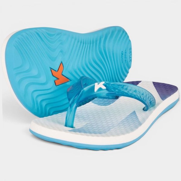 Chinelo Infantil Kenner Summer Clean Kids - Branco e Azul