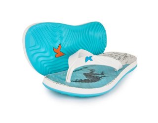 Chinelo Infantil Kenner Summer SK8 Kids - Branco e Azul