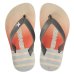 Chinelo Infantil Kenner Summer Listra Kids - Cinza e Laranja