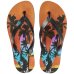 Chinelo Infantil Kenner Summer Tropical Kids - Laranja e Preto