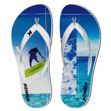 Chinelo Kenner Summer Tropkite - Azul e Branco