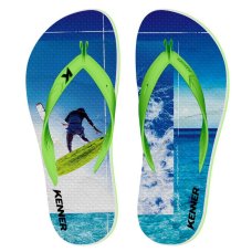 Chinelo Kenner Summer Tropkite - Azul e Verde