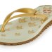 Chinelo Kenner Ibiza Geopeixe Feminino - Branco e Dourado
