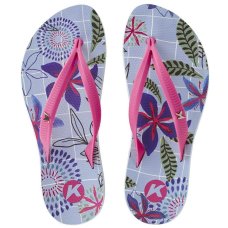 Chinelo Kenner Ibiza Jardim Feminino - Roxo e Rosa