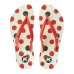 Chinelo Kenner Ibiza Tomates Feminino - Branco e Vermelho