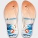 Chinelo Kenner Ibiza Wave Feminino - Branco e Laranja