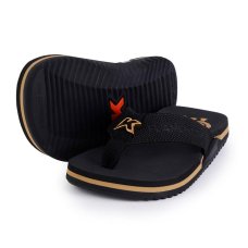 Chinelo Kenner NK6 Pro Gold Flamengo Kids - Preto e Dourado