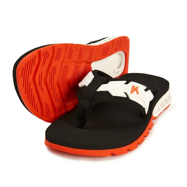 Chinelo Infantil Kenner Rakka Ultra Force Kids - Preto e Laranja