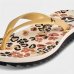 Chinelo Kenner Ibiza Pintada Feminino - Bege e Preto