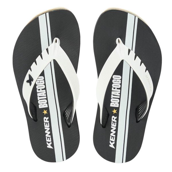 Chinelo Infantil Kenner Botafogo Red Kids - Preto e Branco