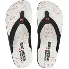 Chinelo Kenner Vasco Da Gama Nk6 Masculino - Branco e Preto
