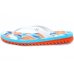 Chinelo Kenner Ibiza Flora Feminino - Azul e Laranja