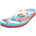 Chinelo Kenner Ibiza Flora Feminino - Azul e Laranja