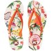 Chinelo Kenner Ibiza Fruit Feminino - Laranja e Branco