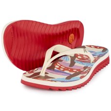 Chinelo Kenner Ibiza Funghi Feminino - Branco e Vermelho