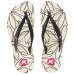 Chinelo Kenner Ibiza Outiline Feminino - Preto e Branco
