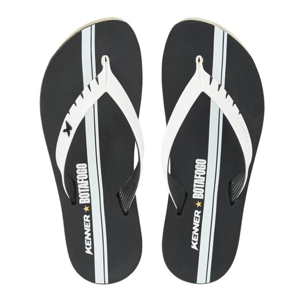Chinelo Kenner Red Times Botafogo Masculino - Preto e Branco