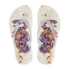 Chinelo Infantil Kenner Summer Old School Kids - Branco e Azul