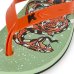 Chinelo Infantil Kenner Summer Old School Kids - Verde e Laranja