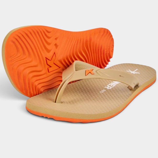 Chinelo Kenner Summer Lisa Rio Masculino - Bege e Laranja