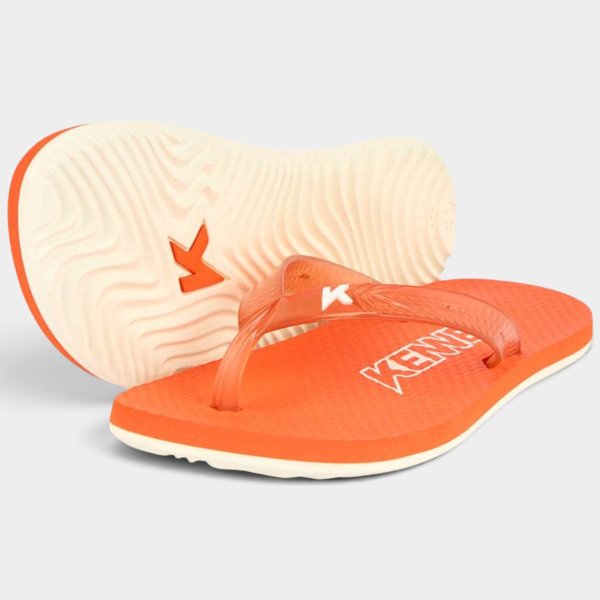Chinelo Kenner Summer Lisa Masculino - Laranja e Branco