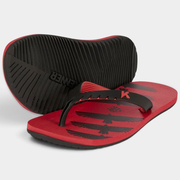Chinelo Kenner Red Flamengo Rubro Negro Masculino - Vermelho e Preto