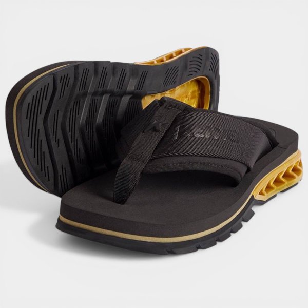 Chinelo Kenner Rakka Sport Masculino - Preto e Dourado