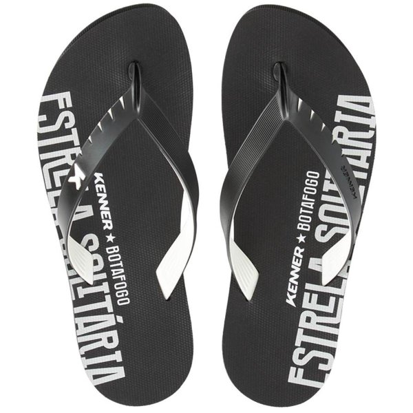 Chinelo Kenner Red Botafogo Masculino - Preto e Branco