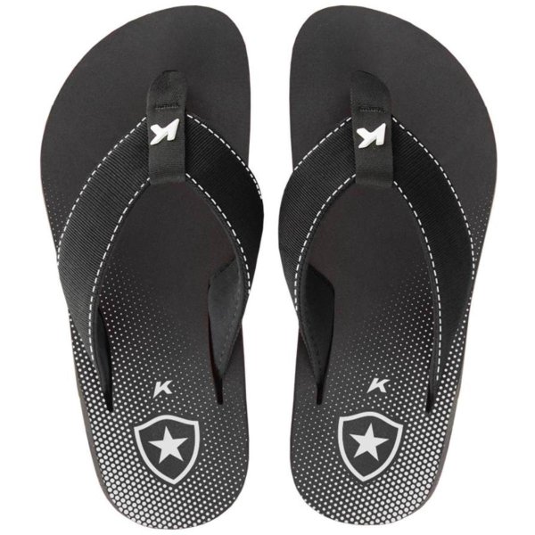 Chinelo Kenner Kivah Botafogo Masculino - Preto e Branco