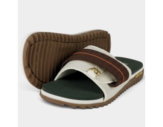 Chinelo Kenner Kivah Slide Masculino - Verde Escuro e Marrom Chinelo Kenner Kivah Slide Masculino - Verde Escuro e Marrom