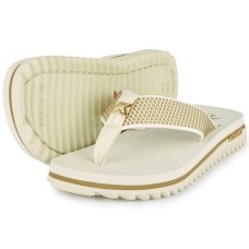 Sandália Kenner Kivah Dots L7 Masculino - Branco e Dourado