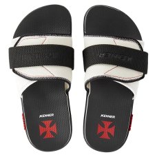 Chinelo Kenner Vasco Kivah Slide Masculino - Preto e Branco