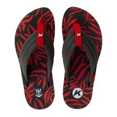Chinelo Kenner Kyra Pro Flamengo Feminino - Preto e Vermelho