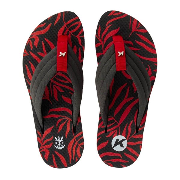 Chinelo Kenner Kyra Pro Flamengo Feminino - Preto e Vermelho