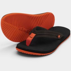 Sandália Kenner K1 Masculina - Preto e Laranja
