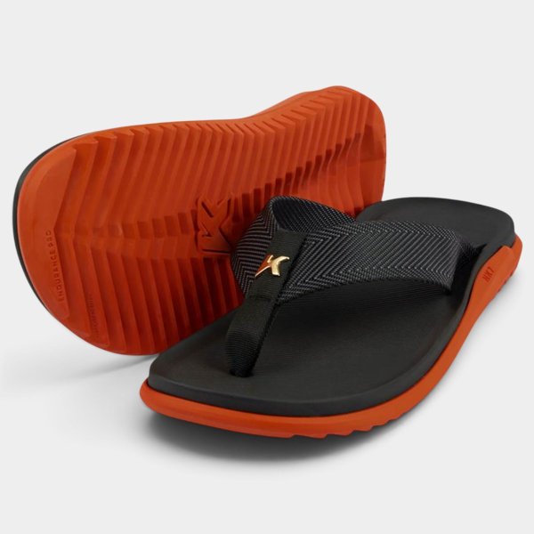 Chinelo Kenner Nk7 Masculino - Preto e Laranja