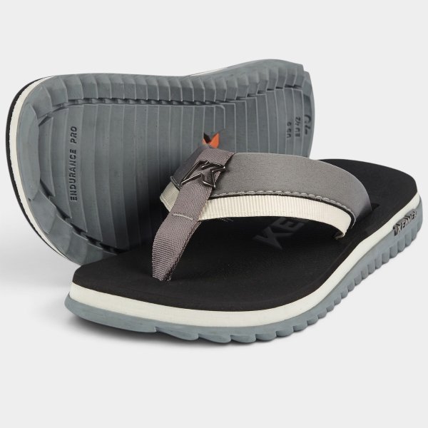 Sandália Kenner Kivah Line Colors Masculina - Cinza e Branco
