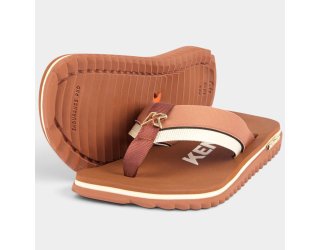 Sandália Kenner Kivah Line Colors Masculina - Marrom e Branco Sandália Kenner Kivah Line Colors Masculina - Marrom e Branco