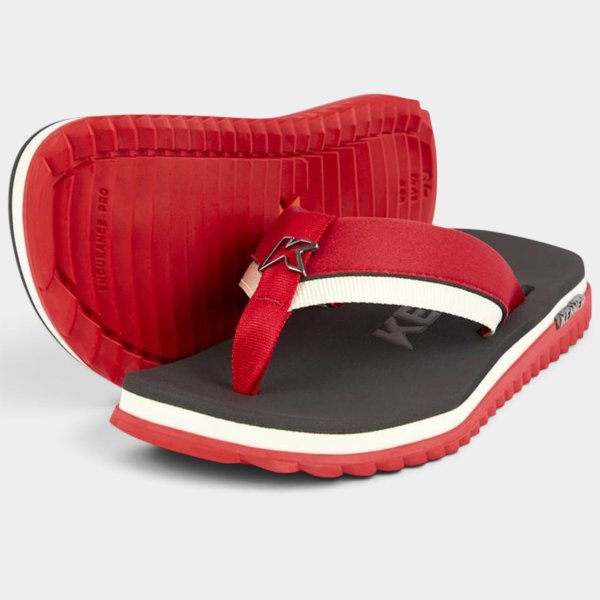 Sandália Kenner Kivah Line Colors Masculina - Vermelho e Preto
