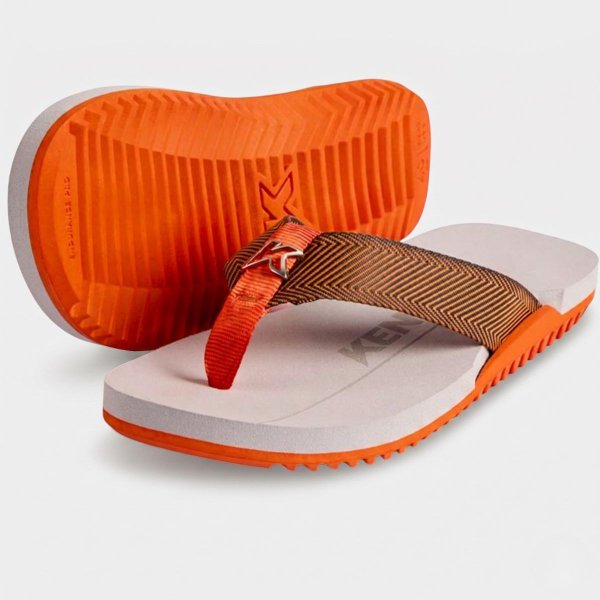 Chinelo Kenner Nk6 Gold Masculino - Cinza e Laranja