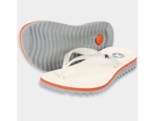 Chinelo Kenner Ibiza Pro Feminino - Branco e Laranja Chinelo Kenner Ibiza Pro Feminino - Branco e Laranja