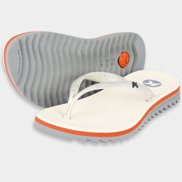 Chinelo Kenner Ibiza Pro Feminino - Branco e Laranja