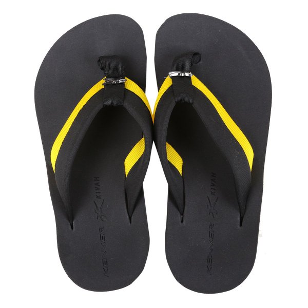 Chinelo Kenner Kivah Cover Highlight Masculino - Preto e Amarelo