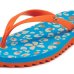 Chinelo Kenner Ibiza Onça Feminino - Azul e Laranja