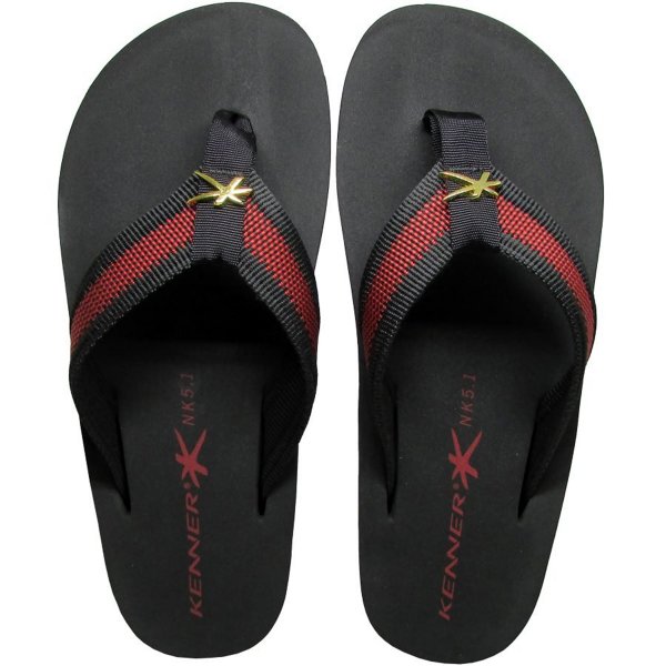 Chinelo Kenner NK5.1 Pixel Gold TPX Masculino - Preto e Vermelho